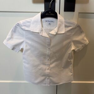 Brooks Brothers Girls White Short Sleeve Dress Shirt